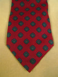 26/0898 vintage gieves savile row red / blue & green diamond pattern silk tie
