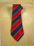 26/0896 vintage gieves & hawkes savile row blue / red striped silk repp tie