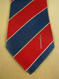 26/0896 vintage gieves & hawkes savile row blue / red striped silk repp tie