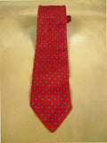 26/0901 vintage john comfort london red / blue paisley pattern silk tie