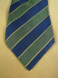 26/0895 vintage daks dd squadron blue / green striped silk repp tie