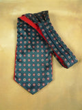 26/0894 genuine vintage austin reed blue / red pattern cravat for vintage revivals