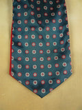 26/0894 genuine vintage austin reed blue / red pattern cravat for vintage revivals