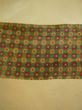 26/0891 genuine vintage rayon silk green / red scarf for vintage revivals