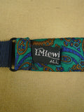 26/0888 vintage silk green / bronze & blue paisley pattern bow tie