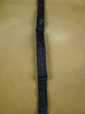 26/0886 vintage silk navy blue / red polka dot pattern bow tie