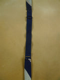 26/0883 vintage silk navy blue / grey repp stripe bow tie