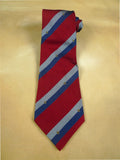 26/0905 immaculate vintage daks dd squadron red / blue & grey repp stripe pattern silk tie
