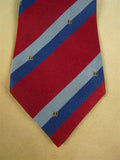 26/0905 immaculate vintage daks dd squadron red / blue & grey repp stripe pattern silk tie