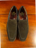 26/0908 beautiful crockett & jones chocolate brown suede apron loafer shoe uk 9 e