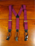 26/0912 british burgundy red braces w/ black leather ends
