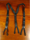 26/0920 immaculate vintage woven black evening dress braces w/ rope ends