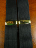 26/0920 immaculate vintage woven black evening dress braces w/ rope ends
