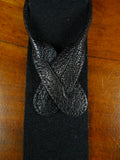 26/0911 english boxcloth evening dress braces w/ black leather ends