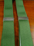 26/0913 immaculate green woven braces w/ dark green leather ends