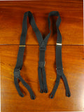26/0910 vintage black woven evening dress braces w/ black rope ends