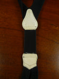 26/0910 vintage black woven evening dress braces w/ black rope ends