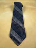 26/0927 vintage scottish blue stripe woven tie for goodwood revival
