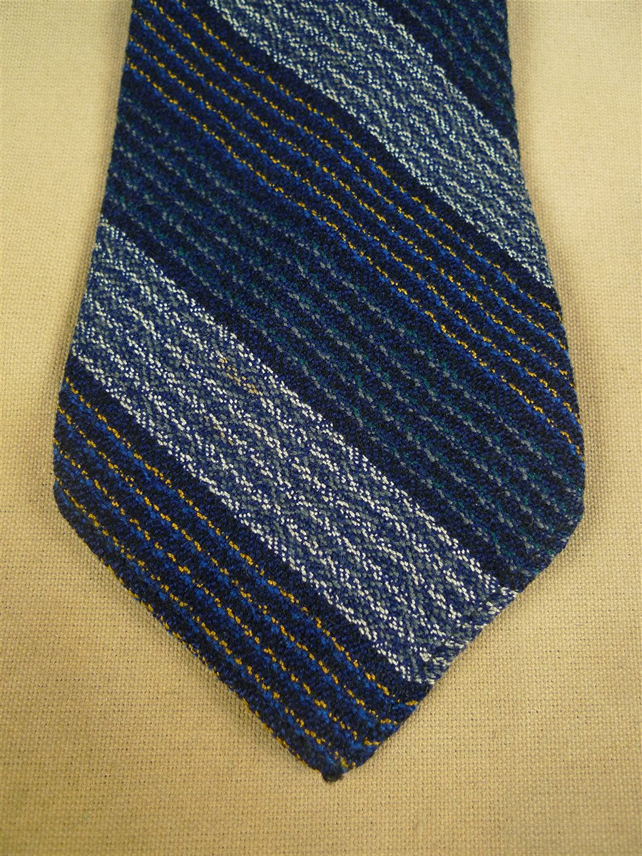 26/0927 vintage scottish blue stripe woven tie for goodwood revival