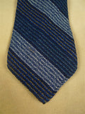 26/0927 vintage scottish blue stripe woven tie for goodwood revival