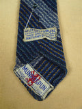 26/0927 vintage scottish blue stripe woven tie for goodwood revival