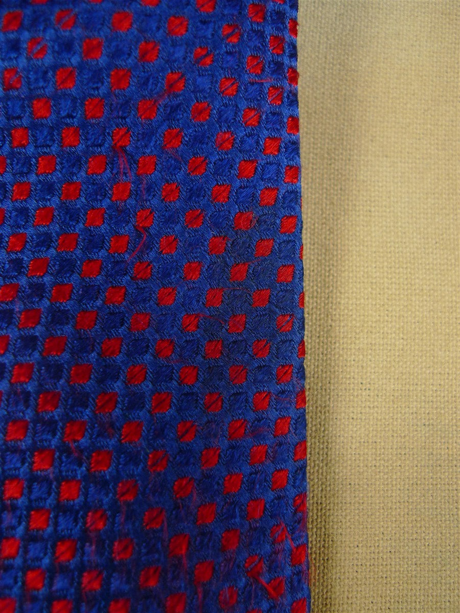 26/0917 turnbull & asser blue / red squares pattern silk tie
