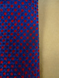 26/0917 turnbull & asser blue / red squares pattern silk tie