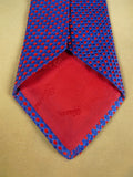 26/0917 turnbull & asser blue / red squares pattern silk tie