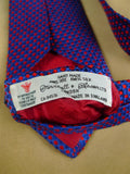 26/0917 turnbull & asser blue / red squares pattern silk tie