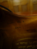 26/0931 george cleverley custom grade brown apron lace-up shoe w/ embroidered bags uk 8.5 e