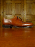 26/0931 george cleverley custom grade brown apron lace-up shoe w/ embroidered bags uk 8.5 e