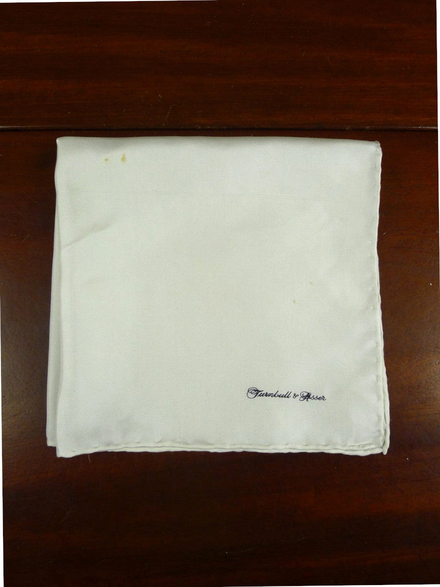 26/0941 ivory white turnbul & asser jermyn street silk pocket square