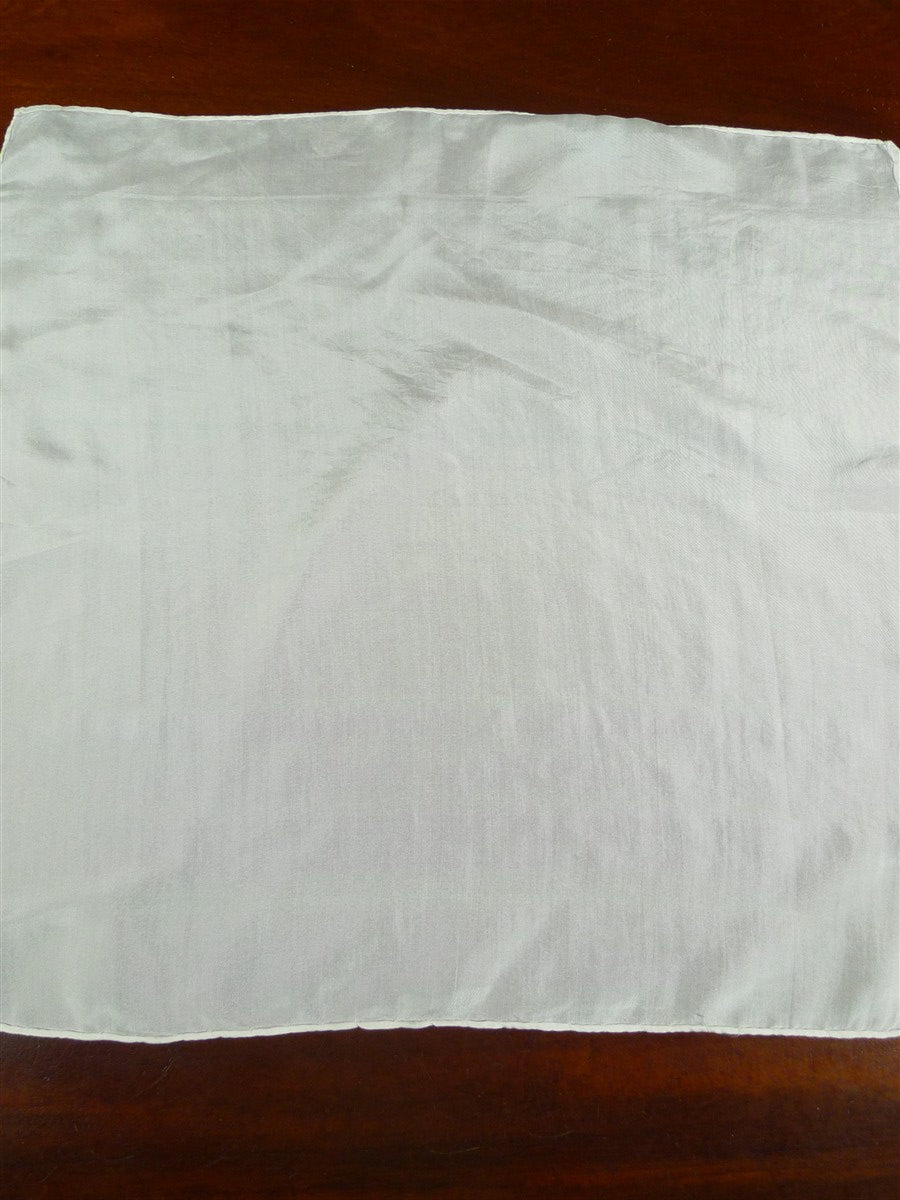 26/0940 vintage harrods ivory white macclesfield silk pocket square