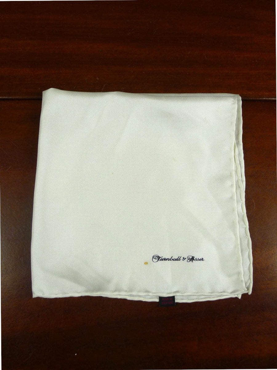 26/0942 ivory white turnbul & asser jermyn street silk pocket square