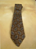 26/0923 immaculate vintage san giorgio brown / blue & red pattern italian handmade silk tie