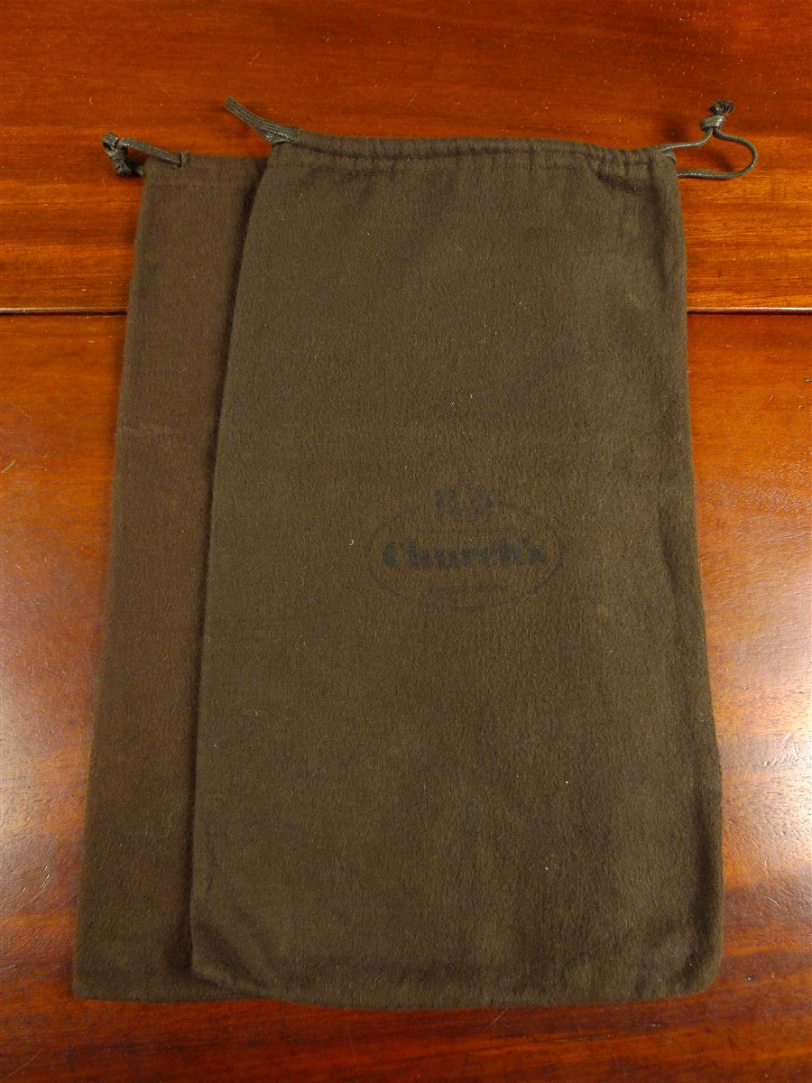 26/0933 church's brown felt shoe bags pair