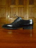 26/0938 piero zuliani italian custom grade black calf leather apron shoe 7.5