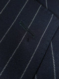 26/0935 vintage gieves & hawkes savile row navy blue rope-stripe wool suit 43 regular to long