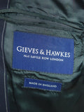 26/0935 vintage gieves & hawkes savile row navy blue rope-stripe wool suit 43 regular to long