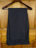 26/0935 vintage gieves & hawkes savile row navy blue rope-stripe wool suit 43 regular to long