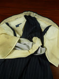 26/0935 vintage gieves & hawkes savile row navy blue rope-stripe wool suit 43 regular to long