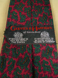 26/0950 immaculate vintage gieves & hawkes savile row red / green paisley pattern silk tie