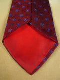 26/0947 immaculate vintage daks dd london red / blue pattern silk tie
