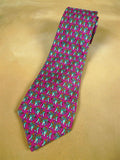 26/0954 vintage thomas pink london elephant pattern silk tie