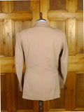 26/0955 vintage 1990 henry poole savile row bespoke beige worsted travel suit 42-43 regular