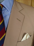 26/0955 vintage 1990 henry poole savile row bespoke beige worsted travel suit 42-43 regular