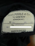 26/0957 vintage 2000 henry poole savile row bespoke grey rope-stripe d/b worsted suit 45 regular