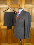 26/0958 welsh & jefferies 2008 savile row bespoke grey / red pin-stripe wool suit 43 short to regular