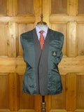 26/0958 welsh & jefferies 2008 savile row bespoke grey / red pin-stripe wool suit 43 short to regular