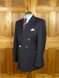 26/0963 near immaculate vintage harrods london canvassed navy blue d/b blazer 46 long